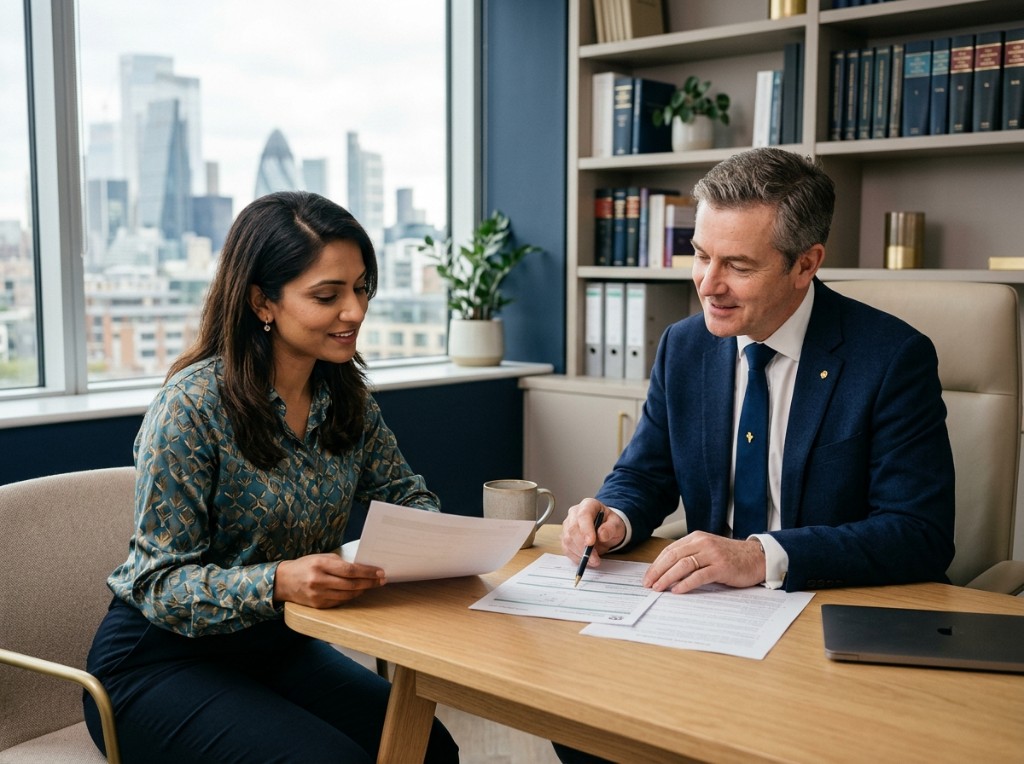 Belluzzo Lewis Smith solicitors reviewing a matter together